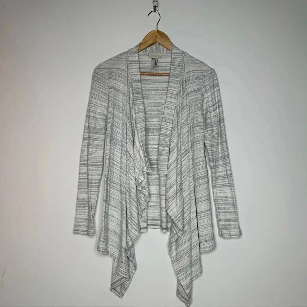 Witchery NEW! Grey Open Front Drape Cardigan Sweater Size Medium